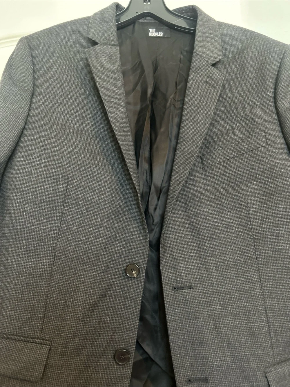 The Kooples Men’s STRAIGHT-CUT SUIT JACKET Blazer Grey Single Breast 38/m $550